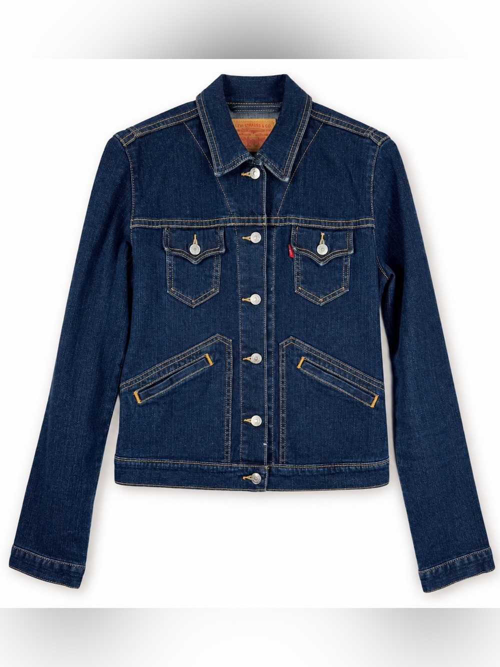Levi’s Vintage 2003 Y2K Fitted Dark Wash Denim Jacket M